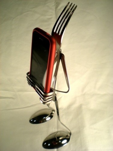 Fork and Spoon iPhone Stand