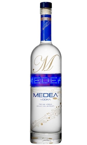 Medea Vodka Bottle with a Programmable LED Screen