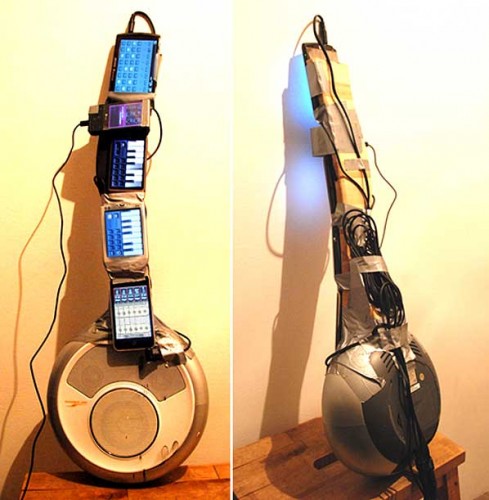 5 Smartphones and Duct Tape Used to Make this Wild Guitar