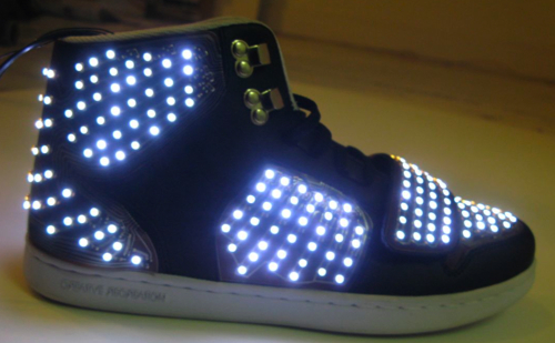 Motion Sensing Animated LED Sneakers from Step Up 3-D