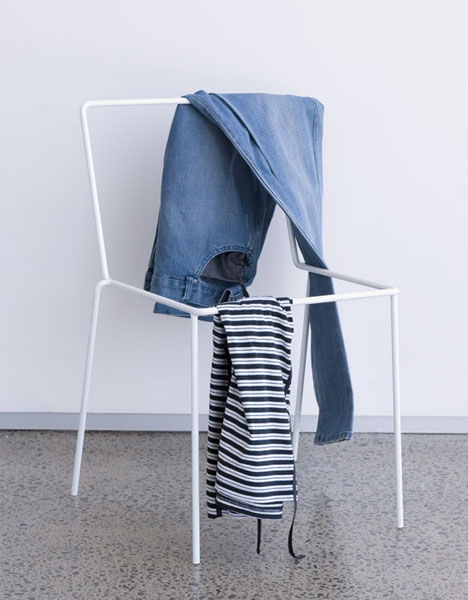 Empty Frame Chair is Ideal for Hanging Clothes On