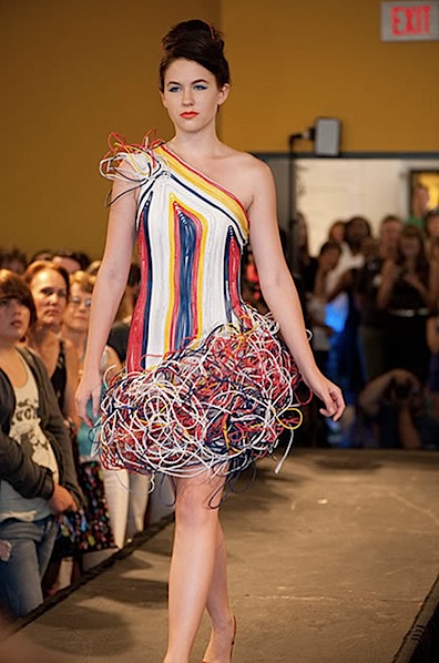 Recycled Computer Wires Dress