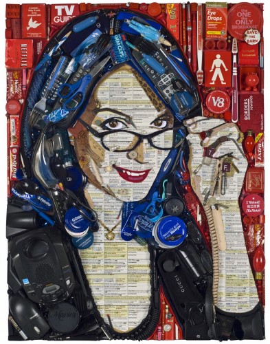 Tina Fey Mosaic Portrait Made of Gadgets