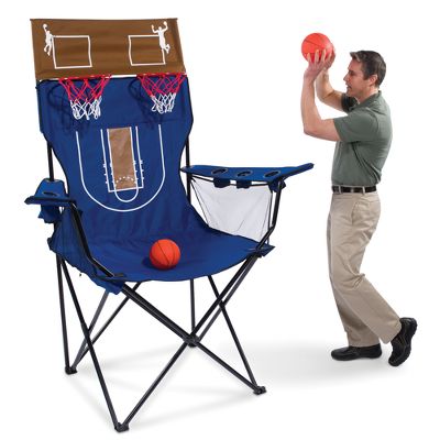 Giant Camping Chair with Basketball Hoops