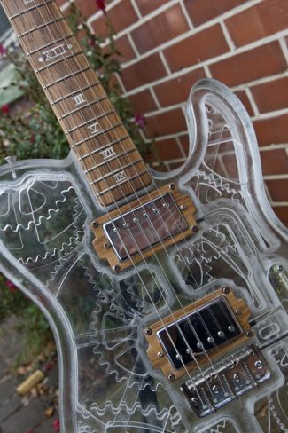 Incredible Homemade See-Through Steampunk Guitar