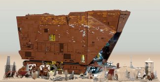 3 Foot Long, 10,000 Piece Lego Sandcrawler from Star Wars