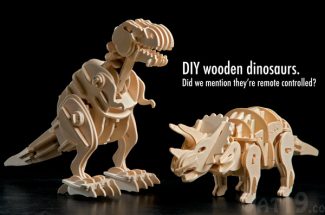 DIY Remote Controlled Wooden Dinosaurs