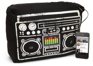 Boombox Speaker Cushion with Light Up Equalizer
