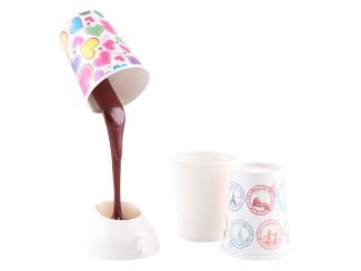 Hot Chocolate Pouring into a Mug USB Desk Lamp