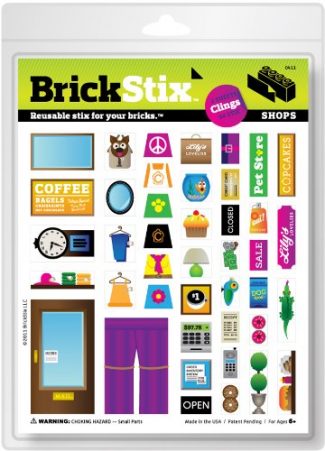 BrickStix, Reusable Decals for LEGO, Invented by a 9 Year Old Kid