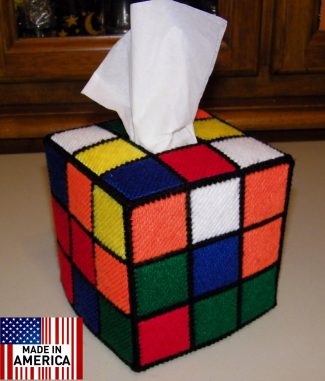 Rubik's Cube Tissue Box Cover (from Big Bang Theory)