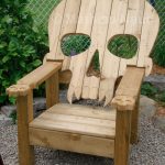 wood skull chair