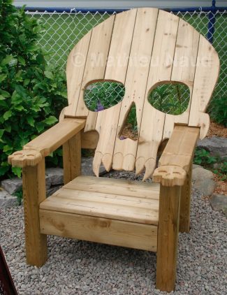 Badass Adirondack Skull Chair