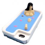 naked lady in bathtub iphone case