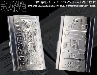 R2-D2 and Han Solo in Carbonite Business Card Holders