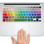 rainbow keyboard decal