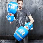 giant robot inflatable fists