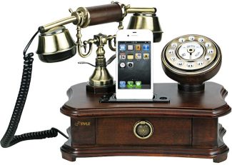 Rotary Style Retro Home Telephone and Charger for iPhones