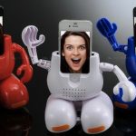 dancing robot iphone stand