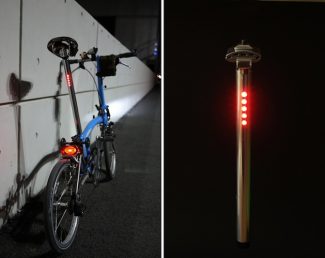 LightSkin Bicycle Seat Post with LED Lights