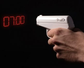 Secret Agent Alarm Clock, Shoot to See the Time