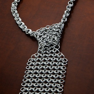 Chain Mail Necktie: Ready for Office Battles