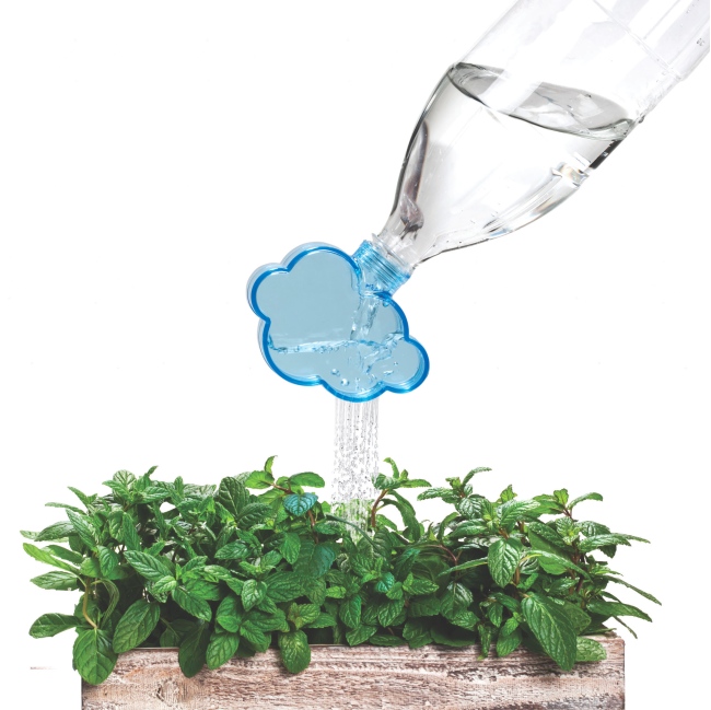 Rainmaker Plant Watering Cloud Turns Bottles into Watering Cans -